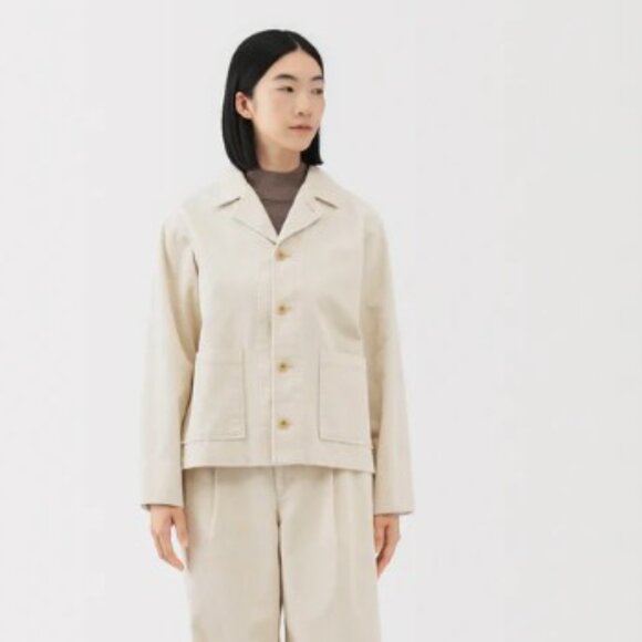 MUJI - Kapok Blend Corduroy Ivory Jacket - L - Picture 6 of 10
